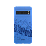 Electric Blue Backcountry Ski Google Pixel 8 Pro Case