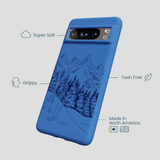 Electric Blue Backcountry Ski Google Pixel 8 Pro Case