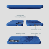 Electric Blue Backcountry Ski Samsung Galaxy S25 Case