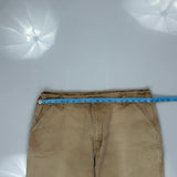 Carhartt Carpenter Trousers - 38W 30L Beige Cotton