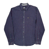 Lacoste Checked Shirt - Medium Blue Cotton