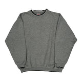 90S Blank Athletic Works Sweatshirt - Large Grey Polyester Blend