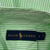 Ralph Lauren Striped Shirt - Large Green Cotton