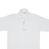 REEBOK Mens Polo Shirt Grey M