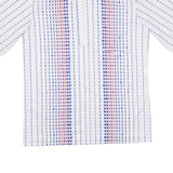 CYCLING WEAR Mens Polo Shirt White Striped M