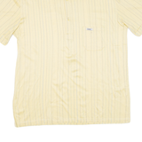 BAILA Mens Polo Shirt Yellow Striped L