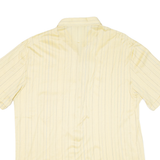 BAILA Mens Polo Shirt Yellow Striped L