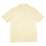 BAILA Mens Polo Shirt Yellow Striped L