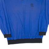 Mens Polo Shirt Blue Long Sleeve L