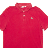 LACOSTE Mens Polo Shirt Red M
