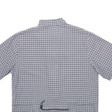 KUBLER 1/2 Zip Mens Polo Shirt Grey Check M