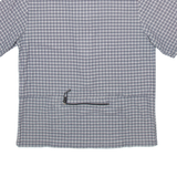 KUBLER 1/2 Zip Mens Polo Shirt Grey Check M