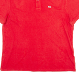 TOMMY JEANS Mens Polo Shirt Red XL