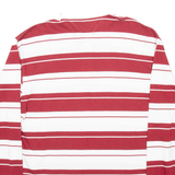 TOMMY HILFIGER Mens Polo Shirt Red Striped Long Sleeve 2XL