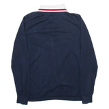TOMMY HILFIGER Mens Polo Shirt Blue Long Sleeve M