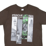 GILDAN Prague Mens T-Shirt Brown L