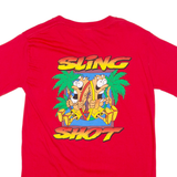 GILDAN Slingshot Ayia Napa Cyprus Womens T-Shirt Red S