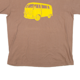 GILDAN Camper Van Mens T-Shirt Brown L