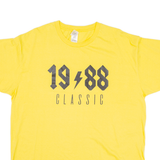 GILDAN Womens Band T-Shirt Yellow 3XL