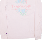 CHAMPION Maryland Terrapins Womens T-Shirt Pink Long Sleeve USA M