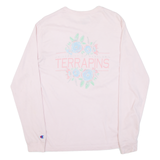 CHAMPION Maryland Terrapins Womens T-Shirt Pink Long Sleeve USA M