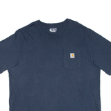 CARHARTT Loose Fit Mens T-Shirt Blue XL