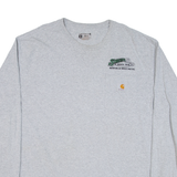 CARHARTT Loose Fit Mens T-Shirt Grey Long Sleeve XL