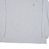 CARHARTT Loose Fit Mens T-Shirt Grey Long Sleeve XL