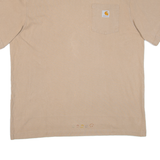 CARHARTT Mens T-Shirt Beige L