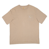CARHARTT Mens T-Shirt Beige L