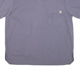 CARHARTT Womens T-Shirt Grey V-Neck L
