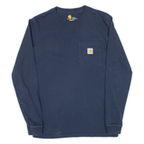 CARHARTT Womens T-Shirt Blue Long Sleeve XS