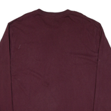 CARHARTT Loose Fit Mens T-Shirt Maroon Long Sleeve XL