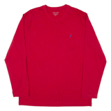 NAUTICA Sleepwear Mens T-Shirt Red Long Sleeve XL
