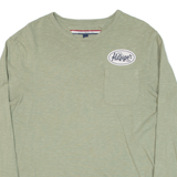 TOMMY HILFIGER Womens T-Shirt Green Long Sleeve M