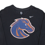 NIKE Womens T-Shirt Black Long Sleeve USA L