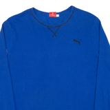 PUMA Mens T-Shirt Blue Long Sleeve M