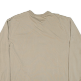 CARHARTT Mens T-Shirt Beige Long Sleeve Button Neck XL