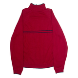 TOMMY HILFIGER Mens Jumper Red 1/4 Zip Tight Knit XL