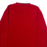 NAUTICA Mens Fleece Red Crew Neck M
