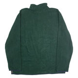 NAUTICA Slim Fit Mens Patterned Fleece Green Colourblock 1/4 Zip 2XL