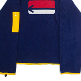 REWIND Mens Fleece Blue Button Neck L