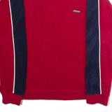 ARIZONA BLUES Mens Fleece Red Colourblock High Neck 90s M