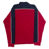 ARIZONA BLUES Mens Fleece Red Colourblock High Neck 90s M