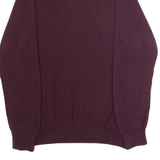 TOMMY HILFIGER Shawl Collar Mens Jumper Maroon Roll Neck Waffle Knit XL