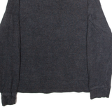 POLO RALPH LAUREN Mens Jumper Grey 1/4 Zip Tight Knit L