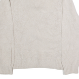 CHAPS Mens Jumper Grey Button Neck Tight Knit M