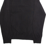 TOMMY HILFIGER Mens Jumper Black 1/4 Zip Tight Knit L