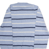 NAUTICA Mens Patterned Jumper Blue Striped Crew Neck Tight Knit S