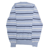 NAUTICA Mens Patterned Jumper Blue Striped Crew Neck Tight Knit S